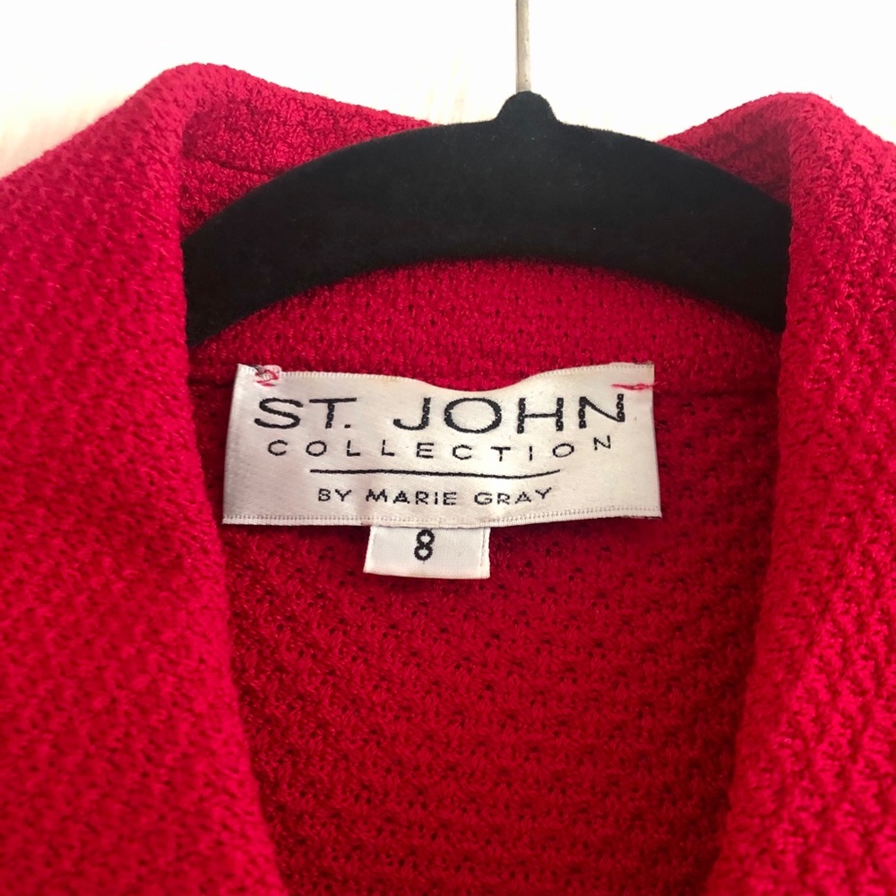 St. John Collection by Marie Gray red suit - Picture 2 of 5